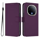 For vivo Y300 Skin Feel Solid Color Leather Phone Case with Lanyard(Violet) - 2