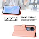 For vivo V50 Global Skin Feel Solid Color Leather Phone Case with Lanyard(Pink) - 3
