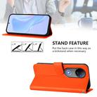 For vivo V50 Global Skin Feel Solid Color Leather Phone Case with Lanyard(Orange) - 3
