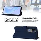 For vivo V50 Global Skin Feel Solid Color Leather Phone Case with Lanyard(Navy Blue) - 3