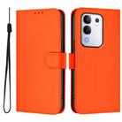 For vivo Y29 4G Global Skin Feel Solid Color Leather Phone Case with Lanyard(Orange) - 2