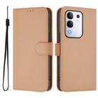 For vivo Y29 4G Global Skin Feel Solid Color Leather Phone Case with Lanyard(Nude) - 2