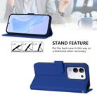 For vivo Y29 4G Global Skin Feel Solid Color Leather Phone Case with Lanyard(Dark Blue) - 3