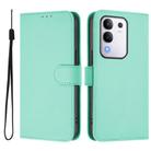 For vivo Y29 4G Global Skin Feel Solid Color Leather Phone Case with Lanyard(Mint Green) - 2