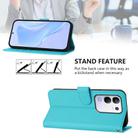 For vivo Y29 4G Global Skin Feel Solid Color Leather Phone Case with Lanyard(Lake Blue) - 3