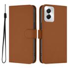 For vivo Y29S 5G / Y04 4G Global Skin Feel Solid Color Leather Phone Case with Lanyard(Brown) - 2