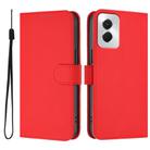 For vivo Y29S 5G / Y04 4G Global Skin Feel Solid Color Leather Phone Case with Lanyard(Red) - 2