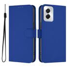 For vivo Y29S 5G / Y04 4G Global Skin Feel Solid Color Leather Phone Case with Lanyard(Dark Blue) - 2