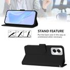 For vivo Y29S 5G / Y04 4G Global Skin Feel Solid Color Leather Phone Case with Lanyard(Black) - 3