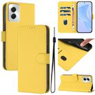 For vivo Y29S 5G / Y04 4G Global Skin Feel Solid Color Leather Phone Case with Lanyard(Lemon Yellow) - 1