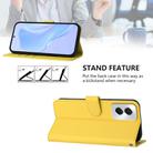 For vivo Y29S 5G / Y04 4G Global Skin Feel Solid Color Leather Phone Case with Lanyard(Lemon Yellow) - 3