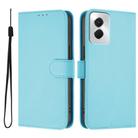For vivo Y29S 5G / Y04 4G Global Skin Feel Solid Color Leather Phone Case with Lanyard(Sky Blue) - 2