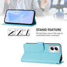 For vivo Y29S 5G / Y04 4G Global Skin Feel Solid Color Leather Phone Case with Lanyard(Sky Blue) - 3