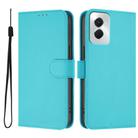 For vivo Y29S 5G / Y04 4G Global Skin Feel Solid Color Leather Phone Case with Lanyard(Lake Blue) - 2