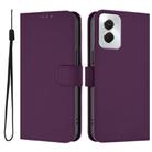 For vivo Y29S 5G / Y04 4G Global Skin Feel Solid Color Leather Phone Case with Lanyard(Violet) - 2