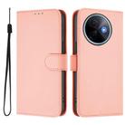 For vivo Y39 5G Global Skin Feel Solid Color Leather Phone Case with Lanyard(Pink) - 2