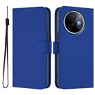 For vivo Y39 5G Global Skin Feel Solid Color Leather Phone Case with Lanyard(Dark Blue) - 2
