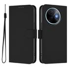 For vivo Y39 5G Global Skin Feel Solid Color Leather Phone Case with Lanyard(Black) - 2