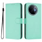 For vivo Y39 5G Global Skin Feel Solid Color Leather Phone Case with Lanyard(Mint Green) - 2