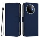 For vivo Y39 5G Global Skin Feel Solid Color Leather Phone Case with Lanyard(Navy Blue) - 2