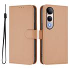 For vivo V50 Lite 5G Skin Feel Solid Color Leather Phone Case with Lanyard(Nude) - 2