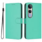 For vivo V50 Lite 5G Skin Feel Solid Color Leather Phone Case with Lanyard(Green) - 2
