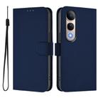 For vivo V50 Lite 5G Skin Feel Solid Color Leather Phone Case with Lanyard(Navy Blue) - 2