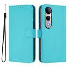 For vivo V50 Lite 5G Skin Feel Solid Color Leather Phone Case with Lanyard(Lake Blue) - 2