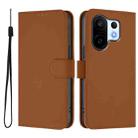 For vivo S30 Pro mini Skin Feel Solid Color Leather Phone Case with Lanyard(Brown) - 2
