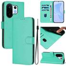 For vivo S30 Pro mini Skin Feel Solid Color Leather Phone Case with Lanyard(Green) - 1