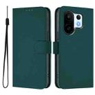 For vivo S30 Pro mini Skin Feel Solid Color Leather Phone Case with Lanyard(Dark Green) - 2