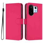 For vivo S30 Pro mini Skin Feel Solid Color Leather Phone Case with Lanyard(Rose Red) - 2