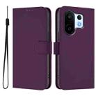 For vivo S30 Pro mini Skin Feel Solid Color Leather Phone Case with Lanyard(Violet) - 2