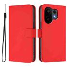 For vivo S30 Skin Feel Solid Color Leather Phone Case with Lanyard(Red) - 2
