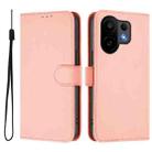 For vivo S30 Skin Feel Solid Color Leather Phone Case with Lanyard(Pink) - 2