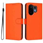 For vivo S30 Skin Feel Solid Color Leather Phone Case with Lanyard(Orange) - 2