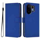 For vivo S30 Skin Feel Solid Color Leather Phone Case with Lanyard(Dark Blue) - 2