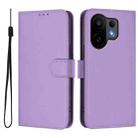 For vivo S30 Skin Feel Solid Color Leather Phone Case with Lanyard(Lavender Purple) - 2