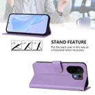 For vivo S30 Skin Feel Solid Color Leather Phone Case with Lanyard(Lavender Purple) - 4