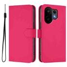 For vivo S30 Skin Feel Solid Color Leather Phone Case with Lanyard(Rose Red) - 2