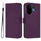 For vivo S30 Skin Feel Solid Color Leather Phone Case with Lanyard(Violet) - 2