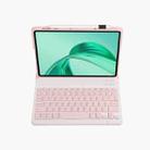 For Honor Pad X8a / X9 2024 AH25 Ultra-thin Detachable Bluetooth Keyboard Leather Tablet Case(Pink White) - 3