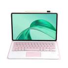 For Honor Pad X8a / X9 2024 AH25-A Ultra-thin Detachable Bluetooth Keyboard Leather Tablet Case with Touchpad(Pink White) - 3