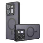 For Xiaomi Poco M7 Pro 5G Armor MagSafe Precise Hole PC Hybrid TPU Phone Case(Frosted Black) - 1
