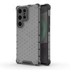 For Samsung Galaxy S25 Ultra 5G Honeycomb Shockproof Phone Case(Black) - 1