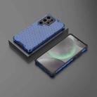 For Samsung Galaxy S25 Ultra 5G Honeycomb Shockproof Phone Case(Blue) - 3