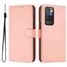 For Redmi 10 4G 2021 Global Skin Feel Solid Color Leather Phone Case with Lanyard(Pink) - 2