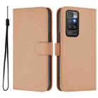 For Redmi 10 4G 2021 Global Skin Feel Solid Color Leather Phone Case with Lanyard(Nude) - 2