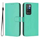 For Redmi 10 4G 2021 Global Skin Feel Solid Color Leather Phone Case with Lanyard(Green) - 2