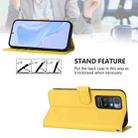 For Redmi 10 4G 2021 Global Skin Feel Solid Color Leather Phone Case with Lanyard(Lemon Yellow) - 3